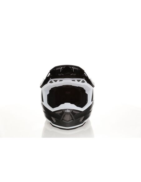 Casque cross 6D ATR-3 Solid Brillant - Blanc Noir