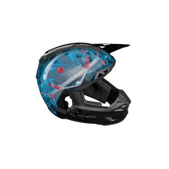 Casque cross 6D ATR-3 Solid Brillant - Blanc Noir