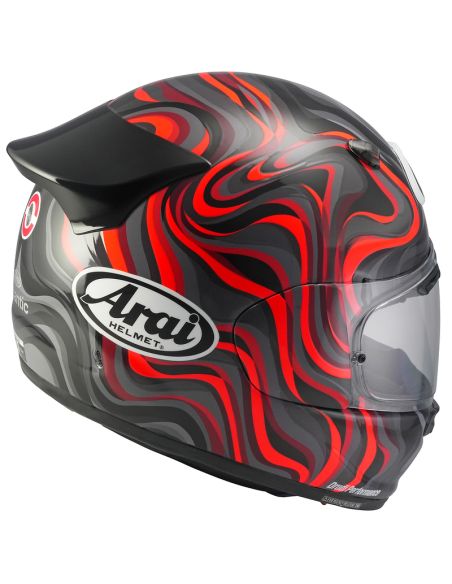 Casque intégral Arai Quantic Swirl - Noir Rouge Gris