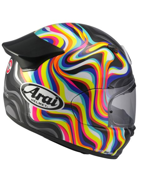 Casque intégral Arai Quantic Swirl - Noir Blanc Jaune