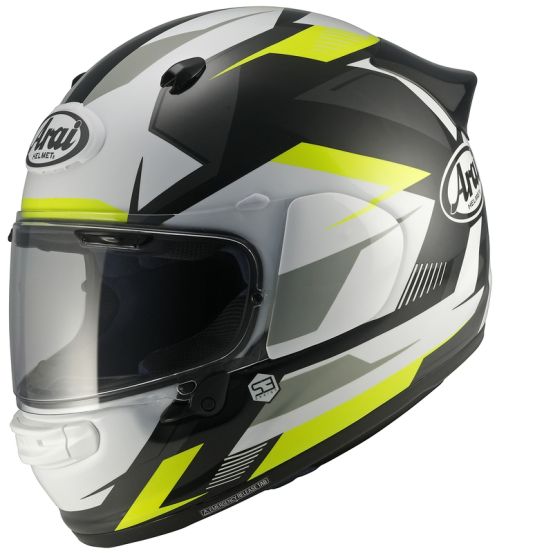 Casque intégral Arai Quantic Supra - Jaune Blanc Noir