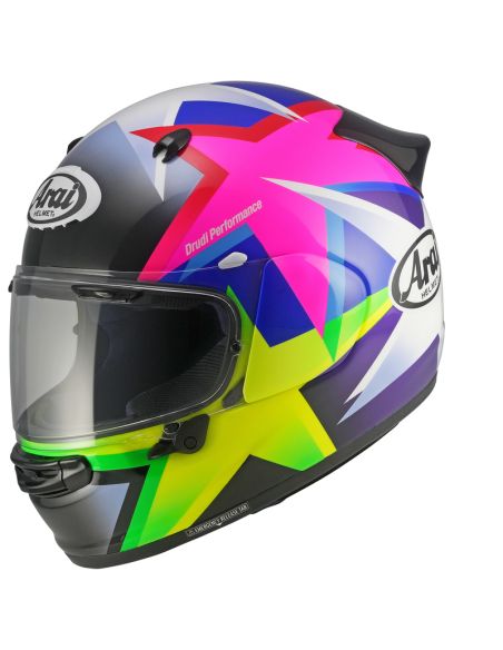 Casque intégral Arai Quantic Star - Bleu Rose Jaune