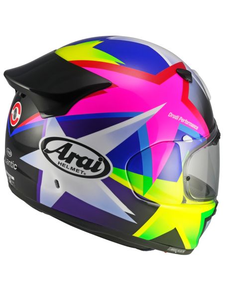 Casque intégral Arai Quantic Star - Bleu Rose Jaune