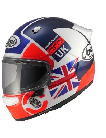 Casque intégral Arai Quantic Nation Uk - Rouge Blanc Bleu