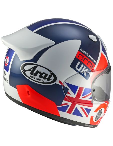 Casque intégral Arai Quantic Nation Uk - Rouge Blanc Bleu