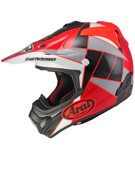 Casque cross Arai Mx-V Evo Peak - Rouge Gris Noir