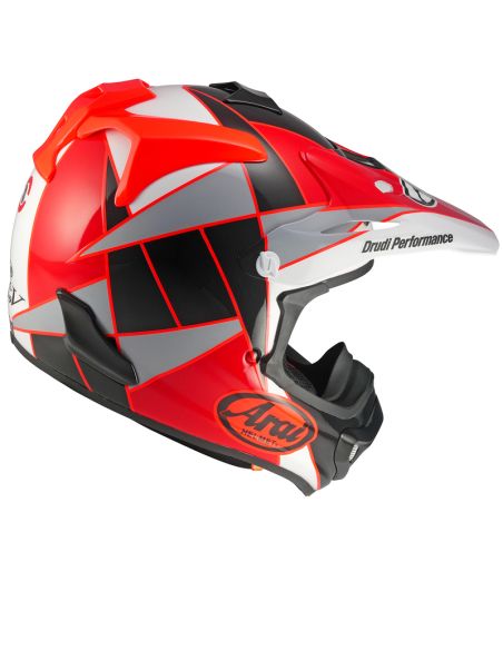 Casque cross Arai Mx-V Evo Peak - Rouge Gris Noir