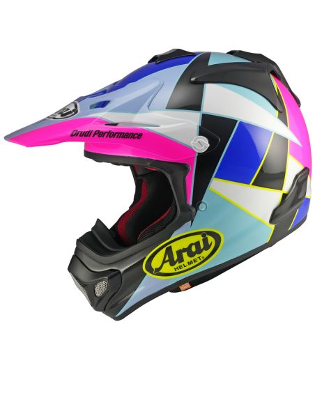 Casque cross Arai Mx-V Evo Peak - Rose Violet Bleu