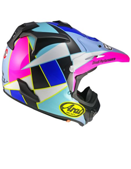 Casque cross Arai Mx-V Evo Peak - Rose Violet Bleu