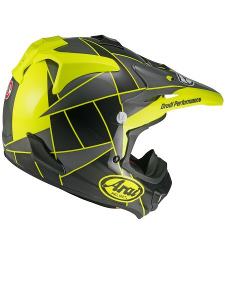 Casque cross Arai Mx-V Evo Peak - Jaune Gris Noir
