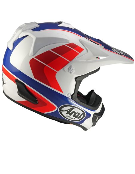 Casque cross Arai Mx-V Evo Jump - Blanc Rouge Bleu