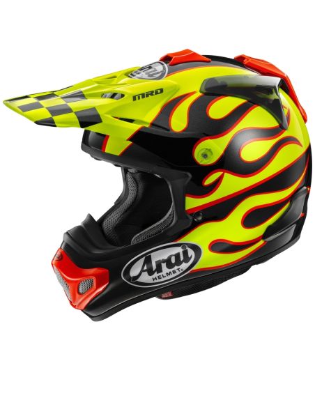 Casque cross Arai Mx-V Evo Flame - Jaune
