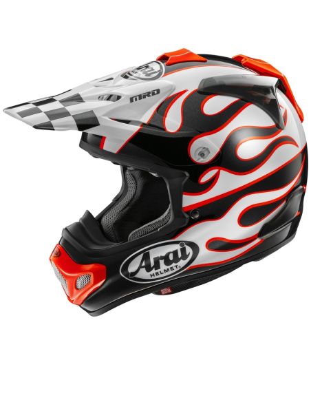 Casque cross Arai Mx-V Evo Flame - Blanc