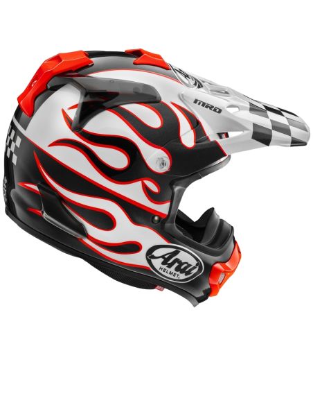 Casque cross Arai Mx-V Evo Flame - Blanc