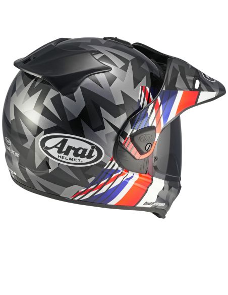 Casque adventure Arai Tour-X5 Nation Uk - Noir Rouge Bleu Blanc