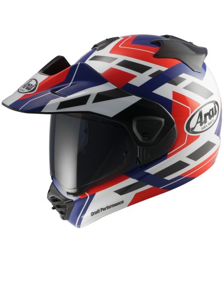 Casque adventure Arai Tour-X5 Match - Blanc Bleu Rouge Noir