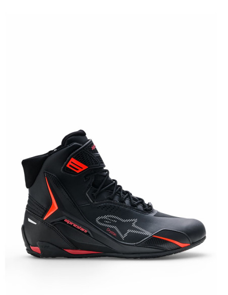 Baskets Alpinestars Faster-4 Drystar - Noir Rouge Fluo
