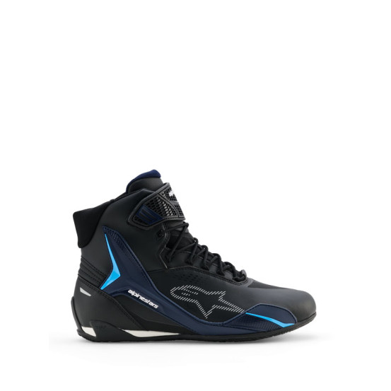 Baskets Alpinestars Faster-4 Drystar - Noir Bleu Cyan