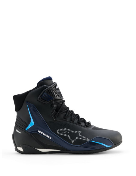 Baskets Alpinestars Faster-4 Drystar - Noir Bleu Cyan
