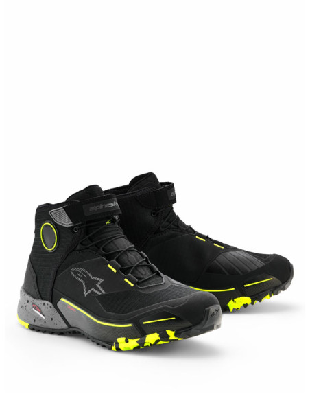 Baskets Alpinestars CR-X Drystar - Noir Gris Jaune Fluo