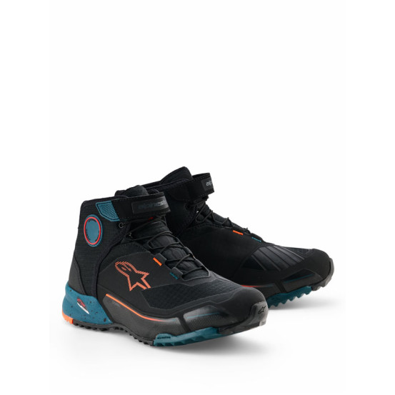 Baskets Alpinestars CR-X Drystar - Noir Bleu Petrol Orange Fluo
