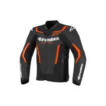 Blouson cuir Alpinestars GP Force V2 - Noir Rouge Fluo