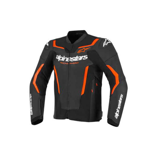 Blouson cuir Alpinestars GP Force V2 - Noir Rouge Fluo