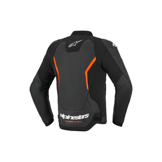 Blouson cuir Alpinestars GP Force V2 - Noir Rouge Fluo