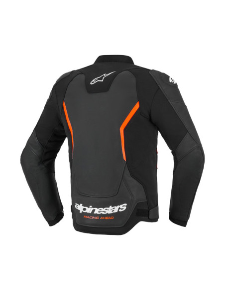 Blouson cuir Alpinestars GP Force V2 - Noir Rouge Fluo
