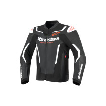 Blouson cuir Alpinestars GP Force V2 - Noir Blanc