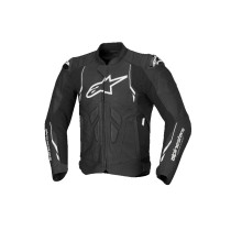 Blouson cuir Alpinestars Dusk - Noir Blanc