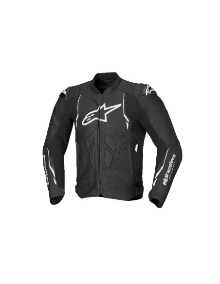 Blouson cuir Alpinestars Dusk - Noir Blanc