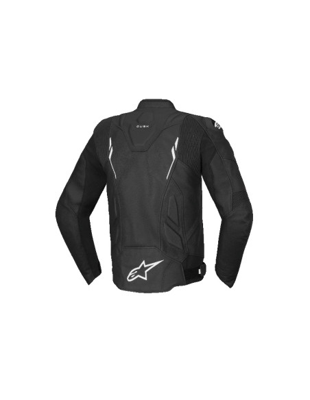 Blouson cuir Alpinestars Dusk - Noir Blanc