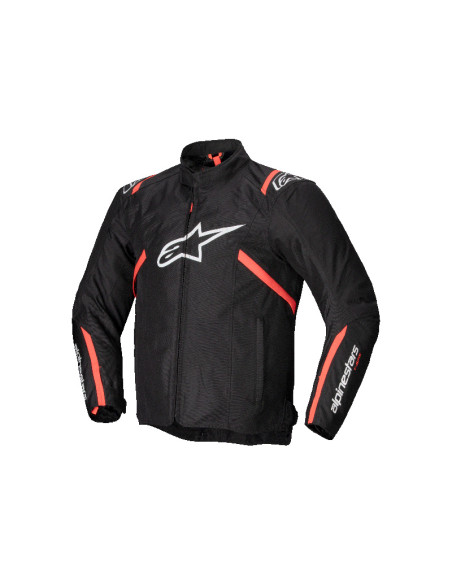 Blouson Alpinestars T-SPS V2 Waterproof - Noir Blanc Rouge Fluo