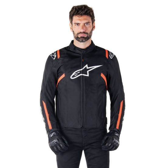 Blouson Alpinestars T-SPS V2 Waterproof - Noir Blanc Rouge Fluo