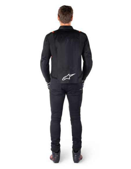 Blouson Alpinestars T-SPS V2 Waterproof - Noir Blanc Rouge Fluo