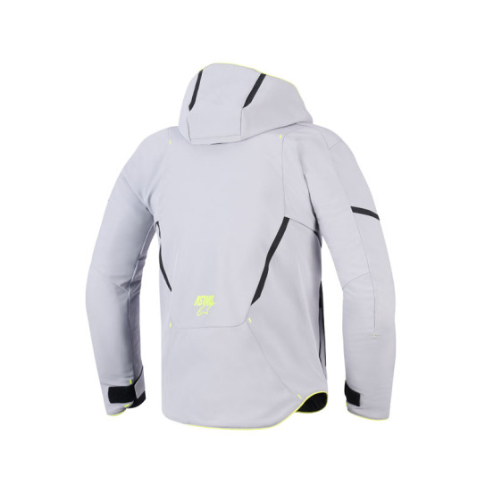 Blouson Alpinestars Aeroshell Waterproof - Gris Jaune Fluo