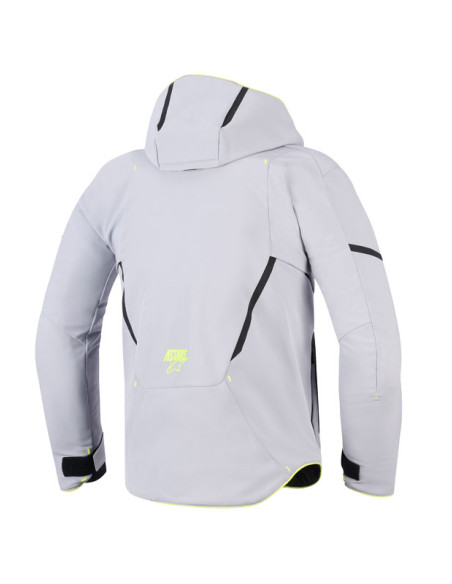 Blouson Alpinestars Aeroshell Waterproof - Gris Jaune Fluo