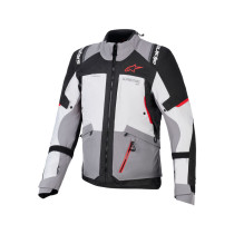 Veste Alpinestars Andes V4 Drystar - Gris foncé Bleu Ice Gris Rouge Bright