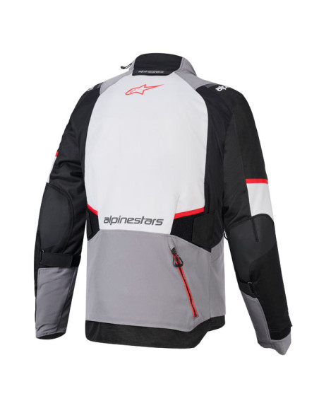 Veste Alpinestars Andes V4 Drystar - Gris foncé Bleu Ice Gris Rouge Bright