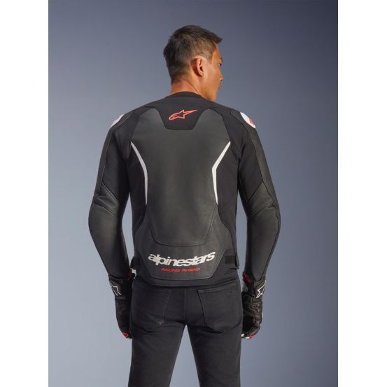 Blouson cuir Alpinestars GP Force V2 - Noir Blanc