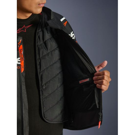 Blouson cuir Alpinestars GP Force V2 - Noir Blanc