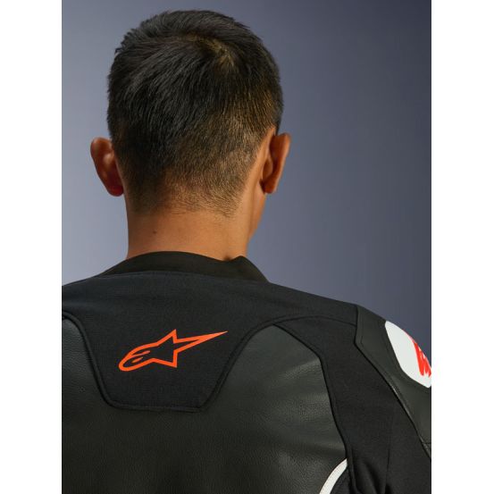 Blouson cuir Alpinestars GP Force V2 - Noir Blanc