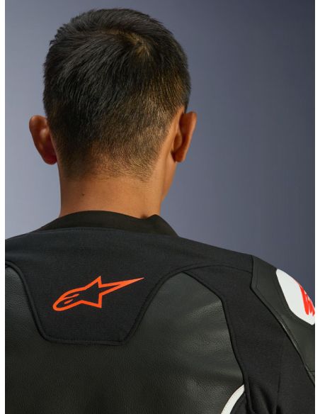 Blouson cuir Alpinestars GP Force V2 - Noir Blanc