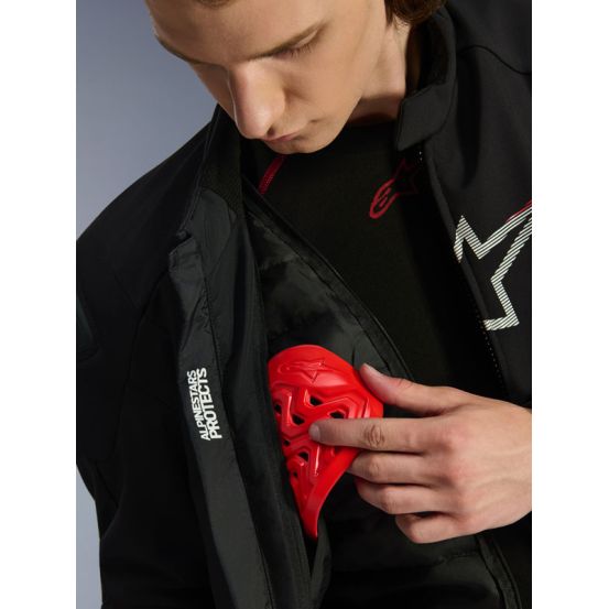Blouson Alpinestars SMX Waterproof - Noir Blanc Rouge Bright