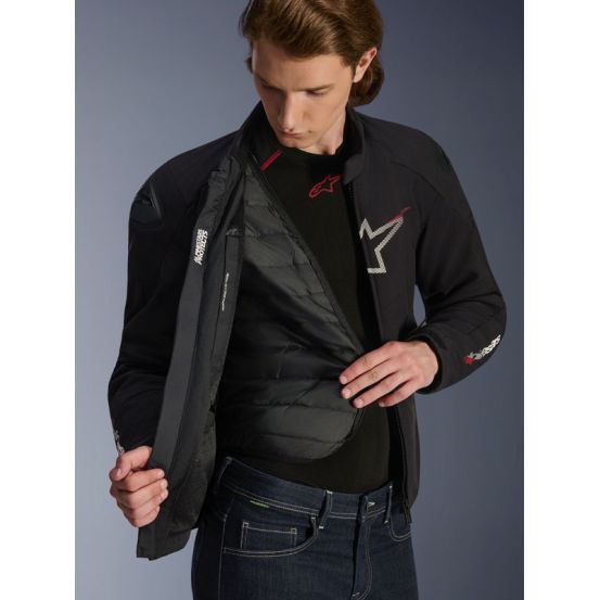 Blouson Alpinestars SMX Waterproof - Noir Blanc Rouge Bright