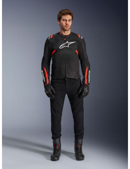 Blouson Alpinestars T-SPS Air V2 - Noir Rouge Fluo