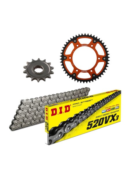 Kit chaine 520 STEALTH DID-SUPERSPROX - KTM 250 EXC TBI 2024