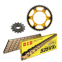 Kit chaine 525 STEALTH DID-SUPERSPROX - Honda 600 CBF N 2008-2010