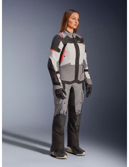 Veste Alpinestars Stella Andes V4 Drystar - Gris Bleu Ice Corail fluo